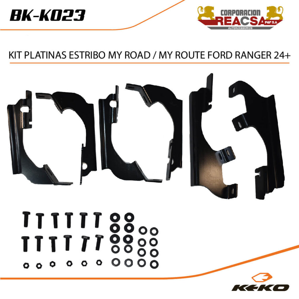 KIT PLATINAS ESTRIBO MY ROAD TRIP FORD RANGER 24 REACSA