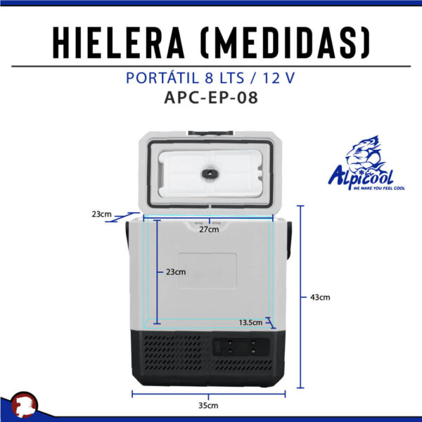 HIELERA REFRIGERADOR PORTATIL 8 LTS/ 12V - Image 2