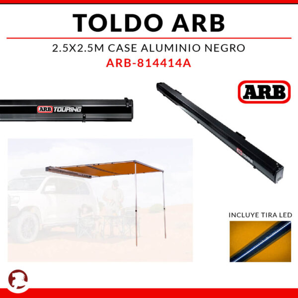 TOLDO ARB 2.5 X 2.5 CASE ALUMINIO NEGRO