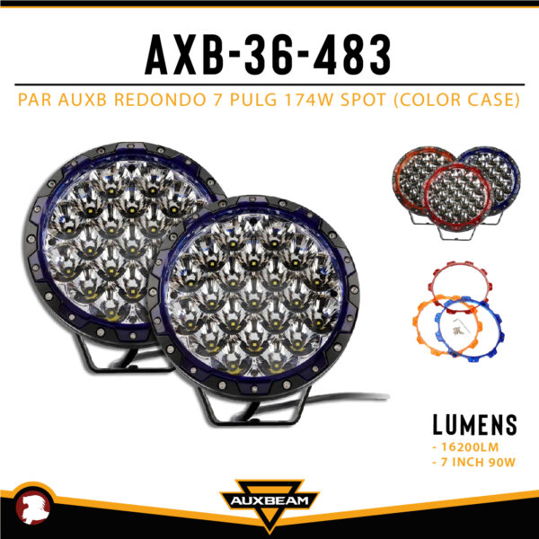 PAR AUXB REDONDO 7 PULG 174W SPOT (COLOR CASE)