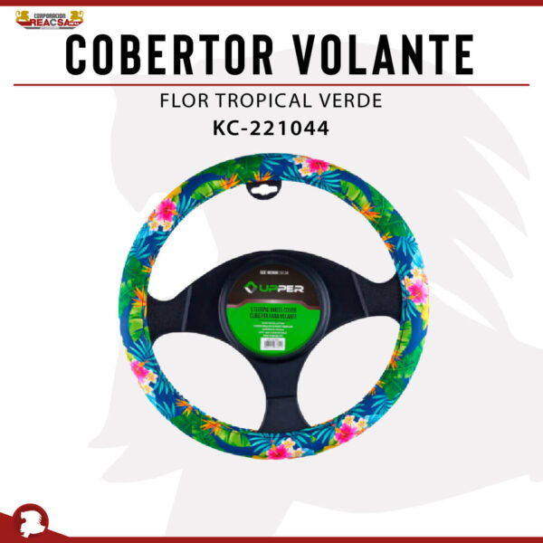 COBERTOR VOLANTE FLOR TROPICAL VERDE