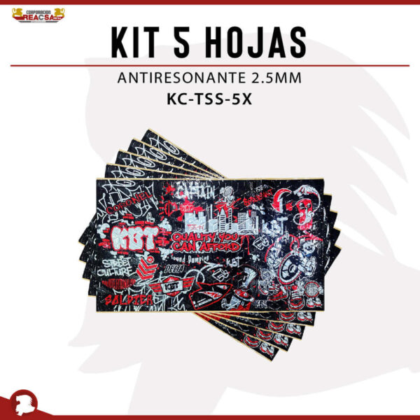 KIT 5 HOJAS ANTIRESONANTE 2.5MM