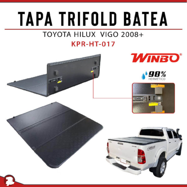 TAPA TRIFOLD BATEA HILUX 05+/ JAC T6 7 8/ JMC GRAND AVENUE - Image 2