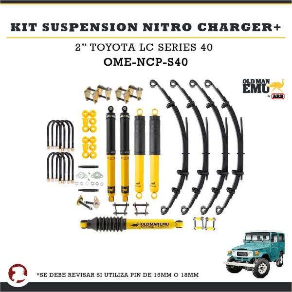 KIT SUSPENSION NITRO CHARGER + 2" TYT LC SERIE 40