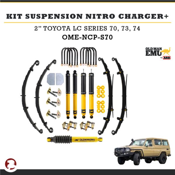 KIT SUSPENSION NITRO CHARGER + 2" TYT LC SERIE 70,73,74