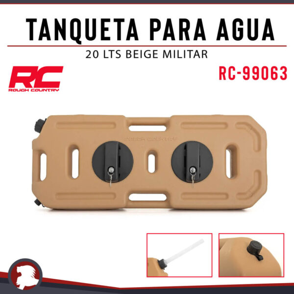 TANQUETA PARA AGUA 20 LTS BEIGE MILITAR