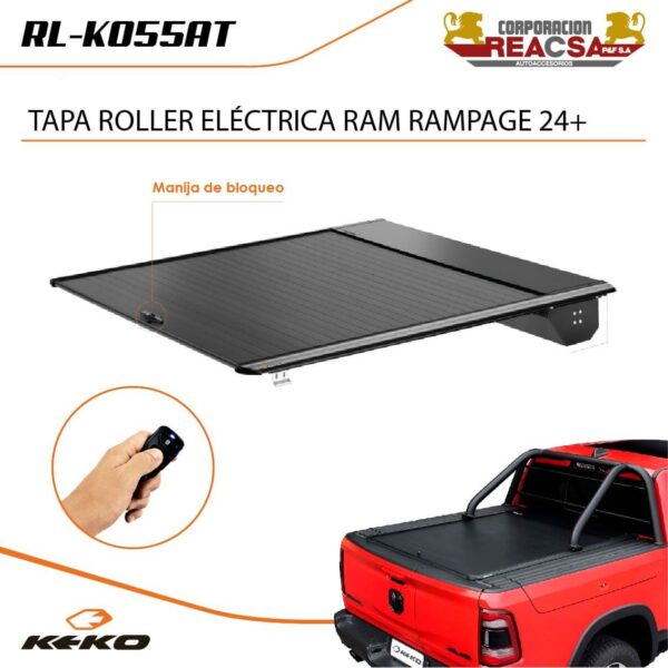 TAPA ROLLER ELECTRICA RAM RAMPAGE 24+