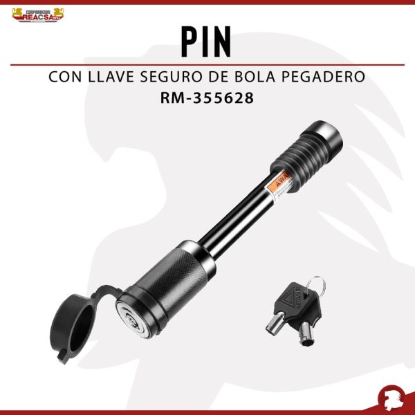 PIN CON LLAVE SEGURO DE BOLA PEGADERO