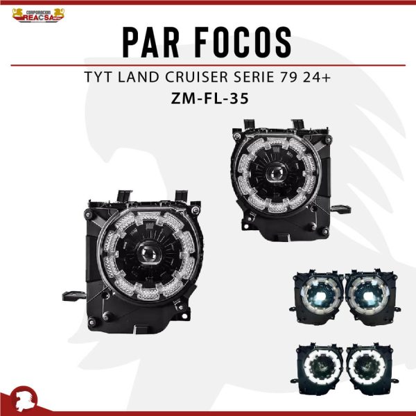 PAR FOCOS TYT LAND CRUISER SERIE 79 24+